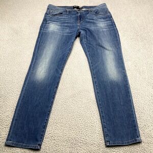 BDG Jeans Womens 34x30 Blue Mid Rise Skinny Cigarette Distressed Tapered +
